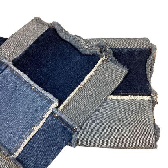 Vintage Y2K Bongo Patchwork Studded Bootcut Hippie Bell Bottom Jeans - Picture 10 of 13